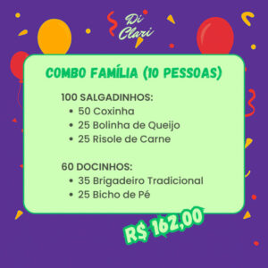 Combo Família (10 pessoas) - Di Clari Doces e Salgados
