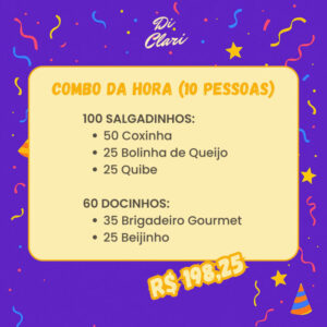 Combo Da Hora (10 pessoas) - Di Clari Doces e Salgados